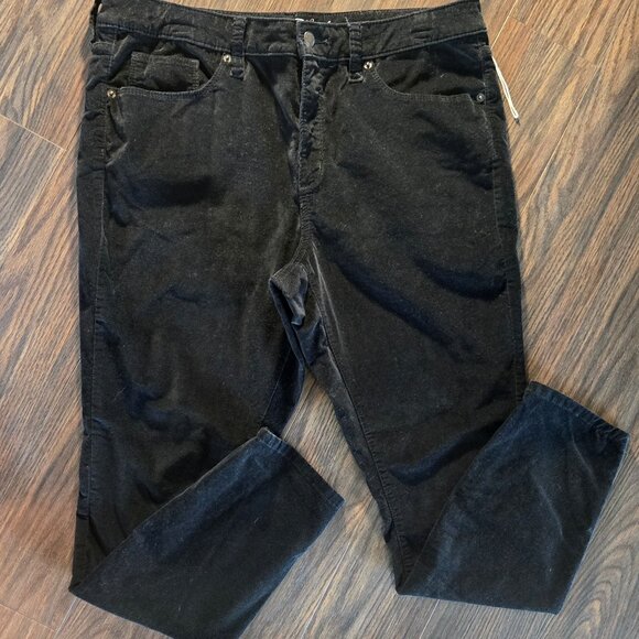 UNIVERSAL THREAD Black Crushed Velvet High-Rise Skinny Jeans NWOT/SIZE 16 - Picture 1 of 6